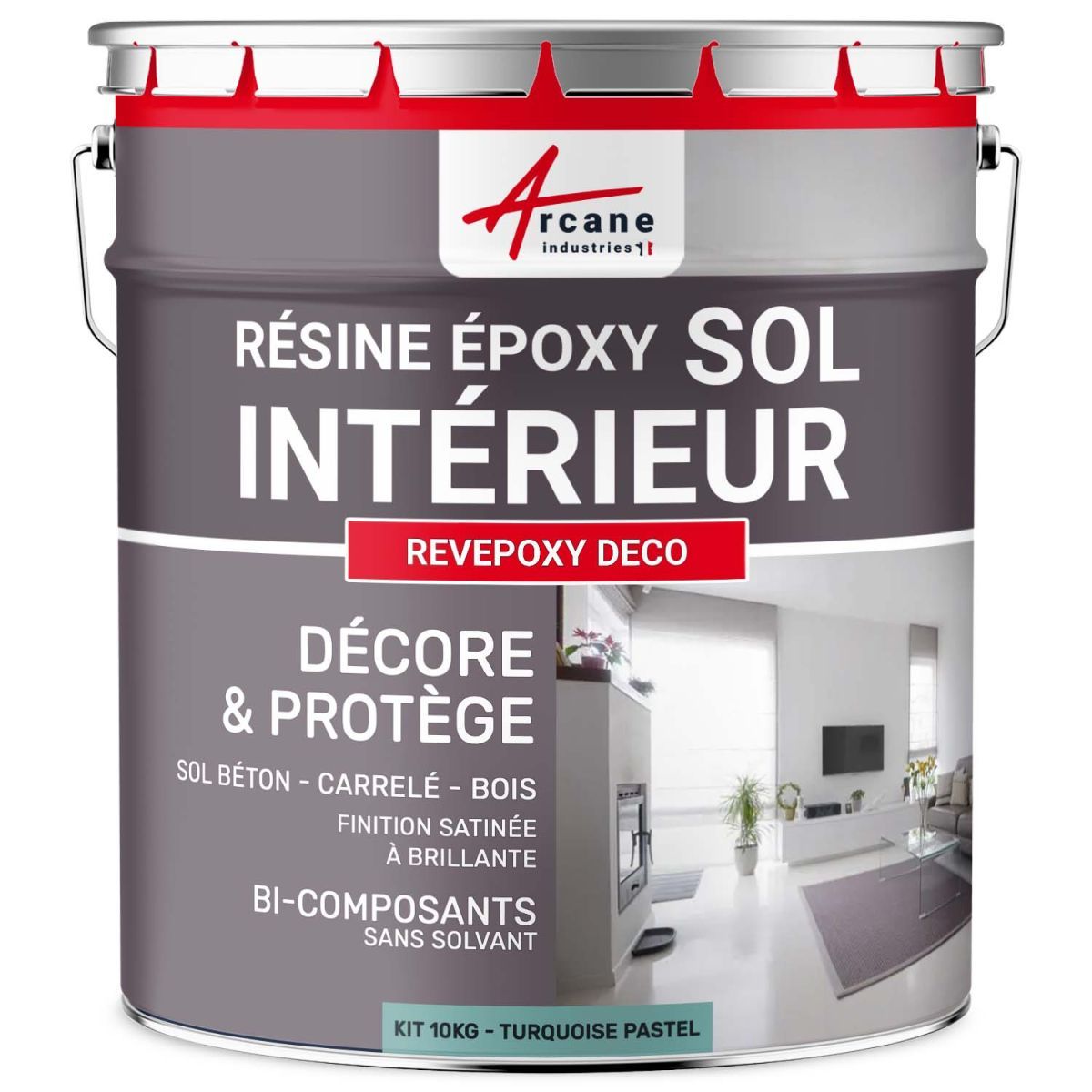 Peinture Sol - Résine Epoxy : Peinture pour Sol salon, cuisine, sal...