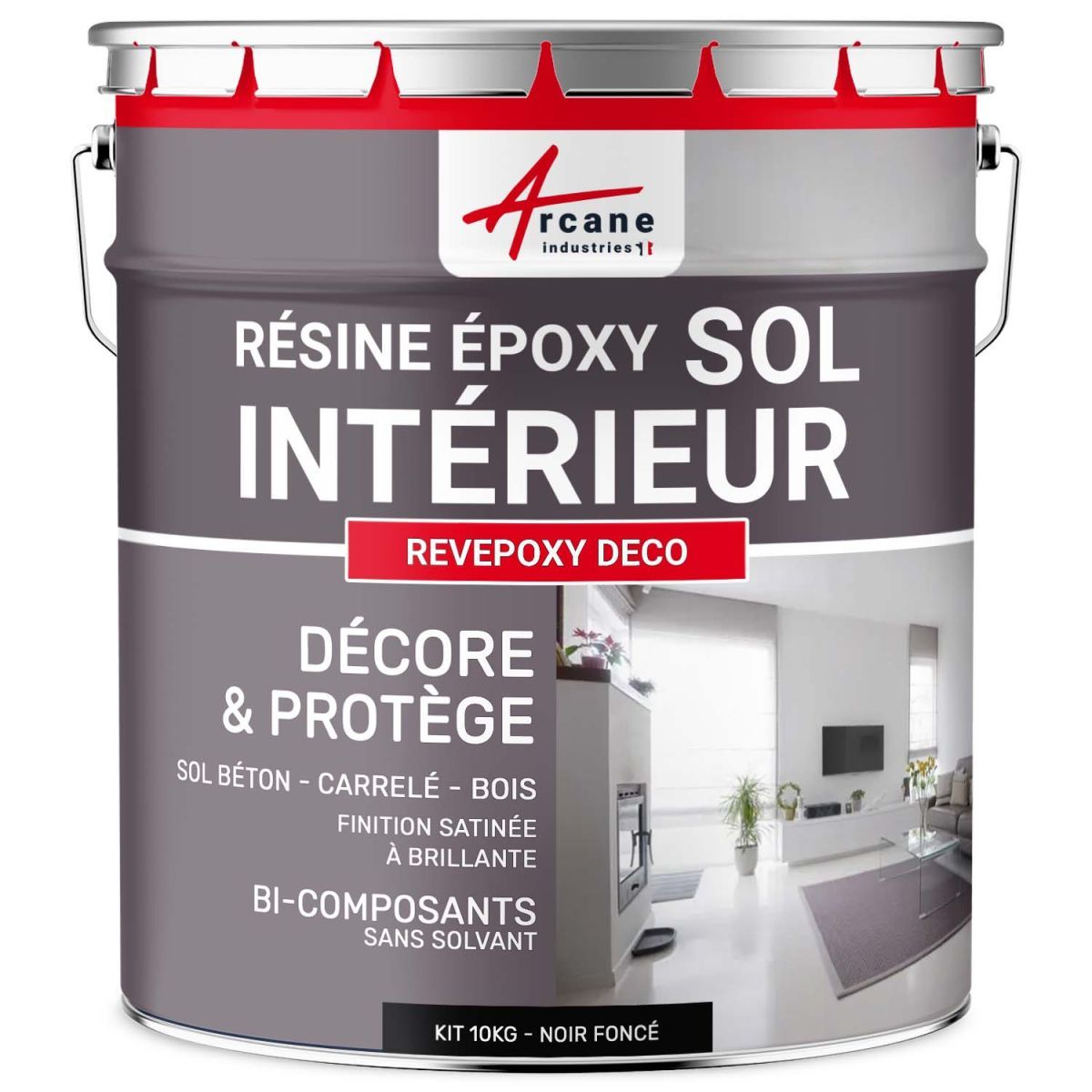 Peinture Sol - Résine Epoxy : Peinture pour Sol salon, cuisine, sal...