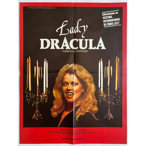 *** Lady Dracula De F.J. Gottlieb - Evelyne Kraft - Brad Harris - 1977 - Affiche De Cinéma Originale - 60 X 80 - Très Bon Etat ***