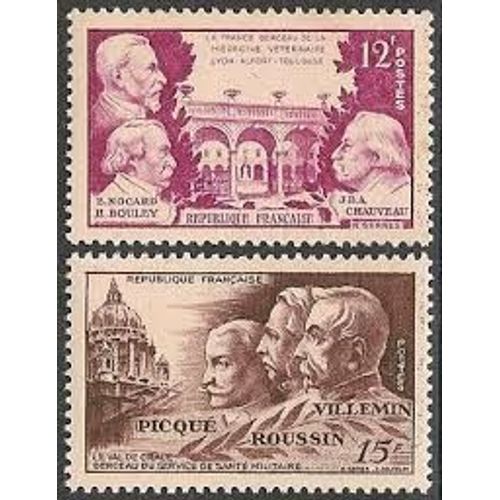 Hommage De La Médecine Vétérinaire Et La Médecine Militaire La Paire Année 1951 N° 897 898 Yvert Et Tellier Luxe