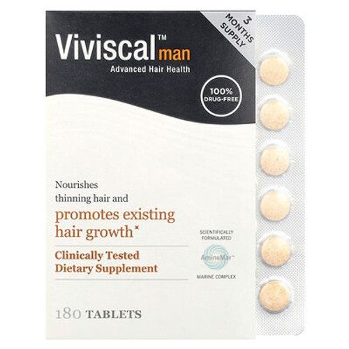 Viviscal, Man, Santé Capillaire Avancée, 180 Comprimés 