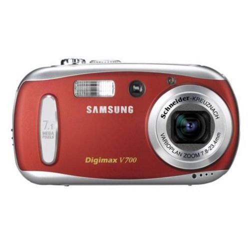 Appareil photo Compact Samsung Digimax V700 Rouge compact - 7.1 MP - 3x zoom optique - Schneider - rouge