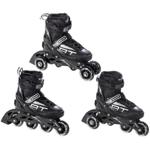 Roller En Ligne Profession Du 28 Au 32 + Patin A Roulette + Triskate Adulte Mixte Taille Ajustable Noir Raven