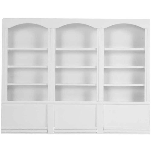 Échelle 1/12 Miniature Vitrine Poupées Maison Mini Meubles Verre Bibliothèque Blanc