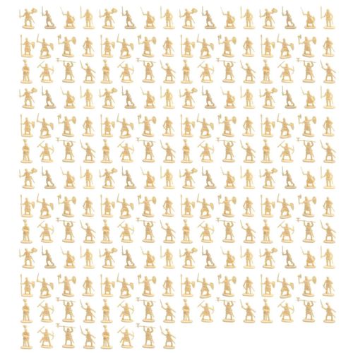 1:72 200/Set Figurines En Plastique Jouets Soldats Hommes Épéistes Action Diy Scène De Guerre Jouets Jaune