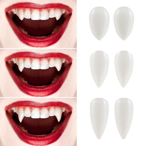 3 Paires De Fausses Dents De Vampire Crocs Personnalisés Dents De Vampire Halloween Fausses Dents Fausses Dents Vampire Crocs-Dwdz
