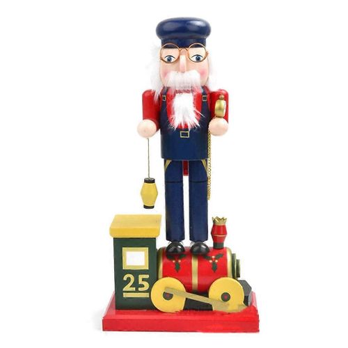 Réparateur De Train En Bois Casse-Noisette Soldat Ornement Artisanat Fournitures De Décor