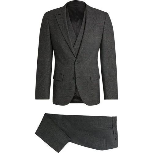 Costume Trois Pièces Slim En Flanelle À Carreaux48,52,46,56