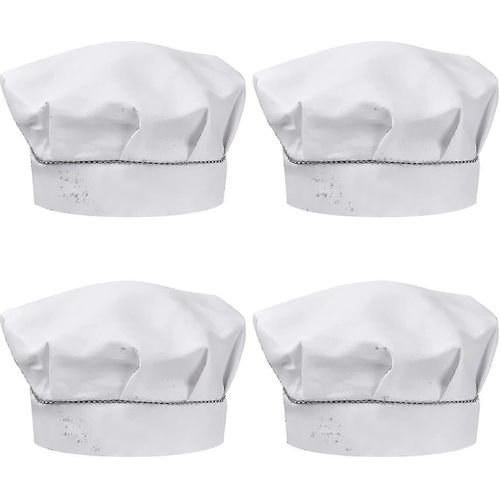 4 Chapeaux De Chef Pour Enfants 3-13 Ans, Chapeau De Cuisine Réglable Garçon Fille, Tuque De Chef En Polycoton Respirant, Casquette De Chef De Cuisine Pour Tout-Petit Pour La Cuisine À La Maison