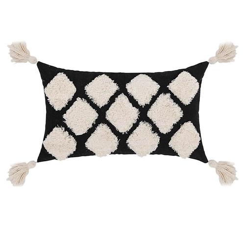 Housse De Coussin Beige Pompons Taies D¿Oreiller Coussin Décoratif Maison Boho Decor Taie D¿Oreiller En Macramé A