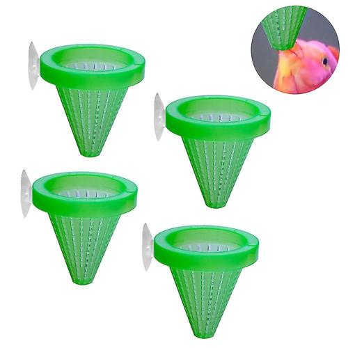 Vert-4pcs Aquarium Live Red Worm Cone Feeder Plastique Congelé Saumure Crevette Poisson Fo