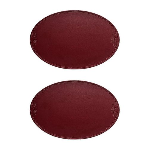 Set De Table Rétro En Pu Tapis D¿Isolation Ovale De Style Français Européen Ins Tapis De Table À Manger Occidental Imperméable Et Résistant À L¿Huile Home C