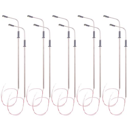 10 Pcs Modèle Led Réverbère Éclairage Simple Tête Train Disposition Paysage 1 : 100