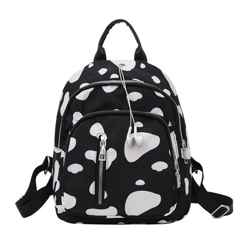 Kawaii vache imprimé petit sac à dos en nylon décontracté sac à dos pour adolescentes femmes filles