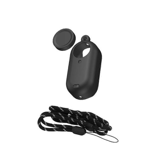 Housse de protection + capuchon de protection d¿objectif en silicone pour caméra d¿action Insta360 GO 3