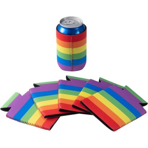 6PCS Housse Refroidisseur de Canette Bière Boisson Bouteille en néoprène 3mm Cooler Sleeve pour fêtes soirées Pique-niques barbecues