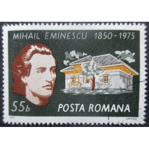 Roumanie N°2907 Ecrivain Mihai Eminescu Oblitéré