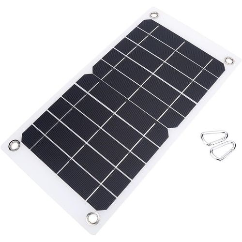 Poartable 7.5 W Panneau Solaire 5 V Usb Chargeur De Téléphone Batterie Gratuit 2 Clips En Alliage[X4328]