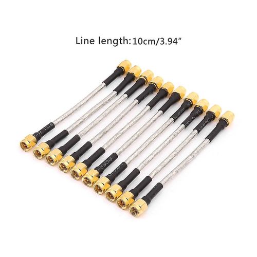 10pcs SMA Mâle Vers SMA Mâle RG402 Pigtail Câble 10cm Connecteur Semi-rigide Coaxial