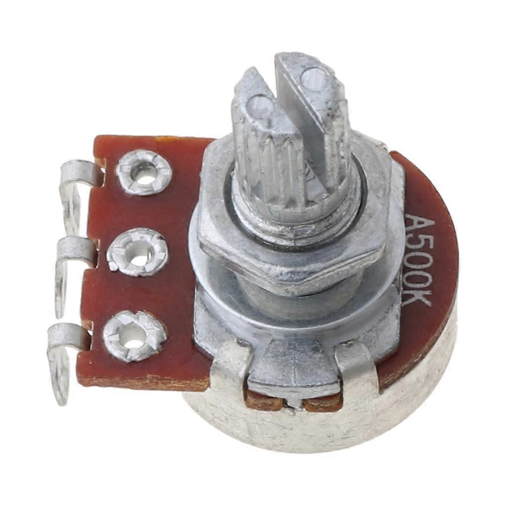 A500k Potentiomètre Cannelé Pot Guitare Électrique Basse Effet Ampli Tonalité Volume 15mm