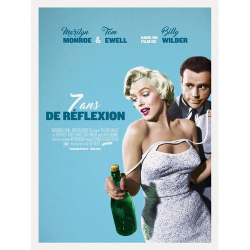 7 / Sept Ans De Réflexion (The Seven Year Itch) - Véritable Affiche De Cinéma Roulée - Format 120x160 Cm - De Billy Wilder Avec Marilyn Monroe, Tom Ewell, Evelyn Keyes - 1955 Réédition 2019