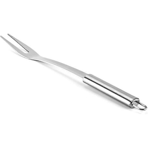 Fourchette à découper Fourche à viande pour barbecue en acier inoxydable - Outils de cuisine de camp (argent) (1pcs)