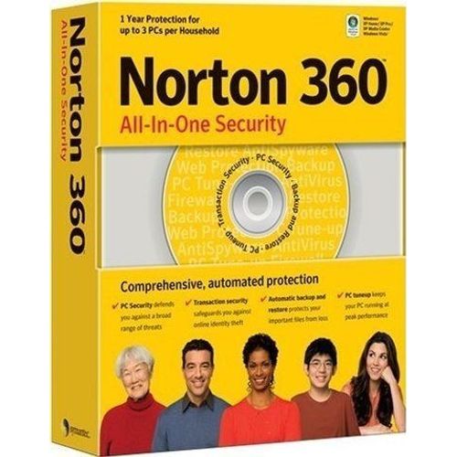 Norton 360 - (V. 1) - Version Boîte - 3 Pc Par Foyer - Cd - Win - Anglais International)