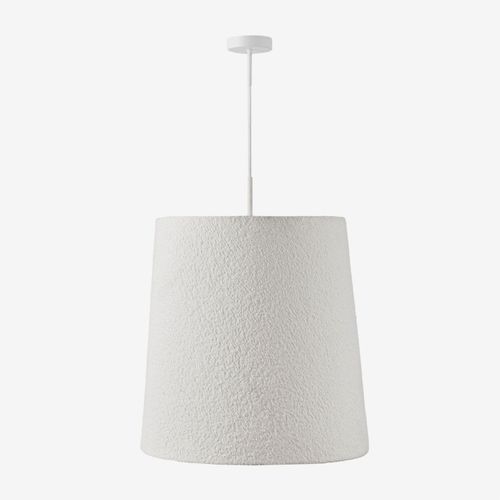 Plafonnier Delmore En Tissu Bouclé Blanc