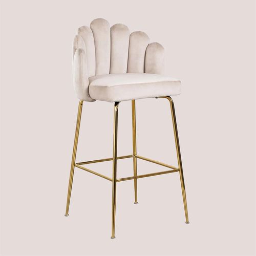 Pack De 2 Tabourets Hauts En Velours Markina ¿75 Cm
