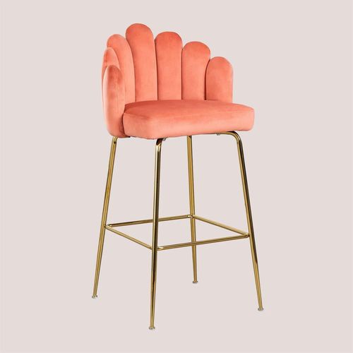 Pack De 2 Tabourets Hauts En Velours Markina ¿75 Cm