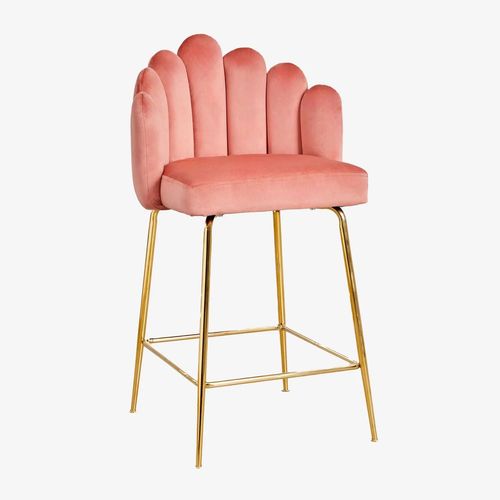 Pack De 2 Tabourets Hauts En Velours Markina ¿65 Cm