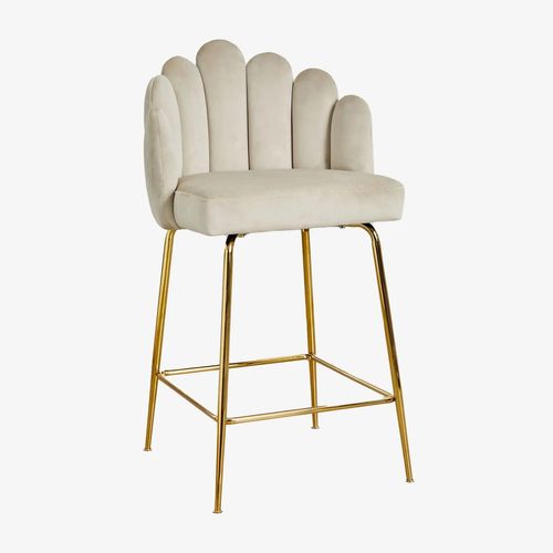 Pack De 2 Tabourets Hauts En Velours Markina ¿65 Cm