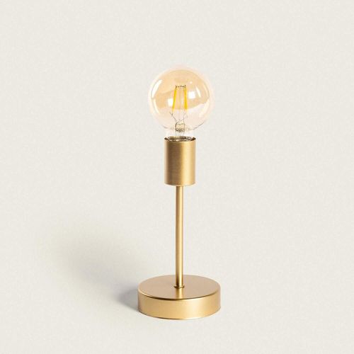 Lampe À Poser Led Portable Métal Zoe Doré