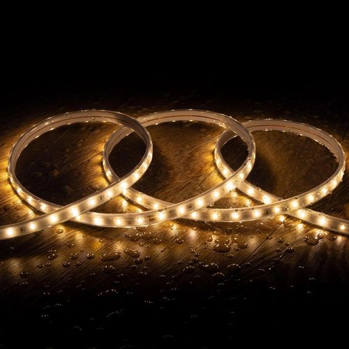 Ruban Led Extérieur Solaire 24v Dc Smd2835 60 Led/M 40m Ip65 Largeur 12mm Coupe 100 Cm Blanc Chaud
