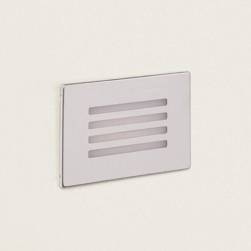 Balise Extérieure Led 3w Encastrable Au Mur Adam Argent