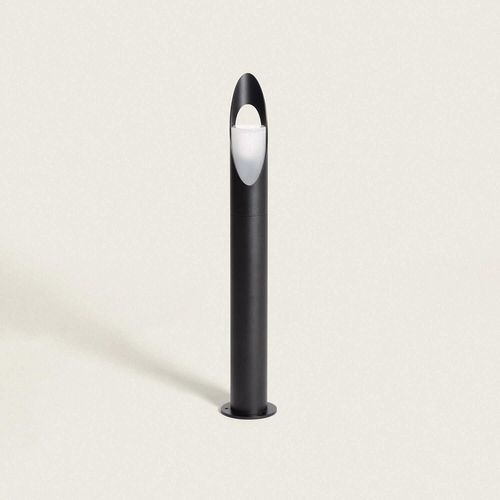 Balise Sur Pied Extérieure Aluminium 60cm Oblong Noir