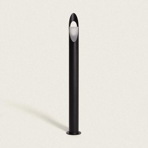 Balise Sur Pied Extérieure Aluminium 80cm Oblong Noir