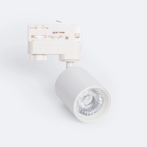 Spot LED sur Rail Triphas&eacute; 10W Dimmable Mallet Blanc Blanc