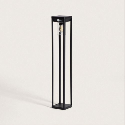 Balise Extérieure Sur Pied Solaire 2w 60cm Aluminium Avec Détecteur De Mouvement Devah Noir