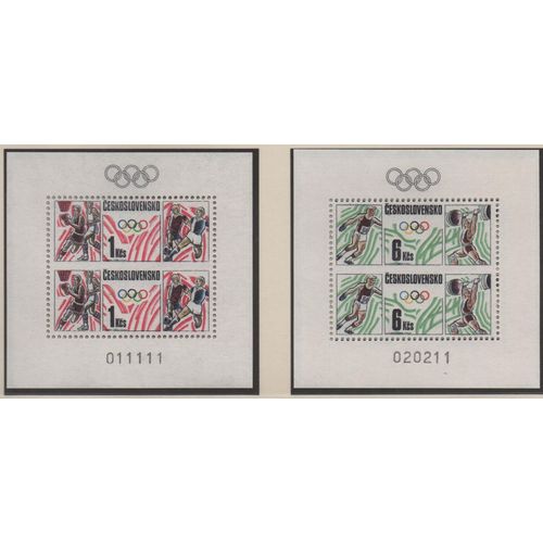 Tchécoslovaquie Timbres Jeux Olympiques De Seoul 1988