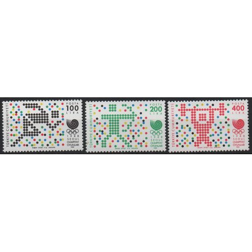 Turquie Timbres Jeux Olympiques De Seoul 1988