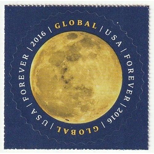 Timbre Neuf** Autoadhésif Etats Unis 2016 "La Lune" Global U.S.A Forever N° 4867