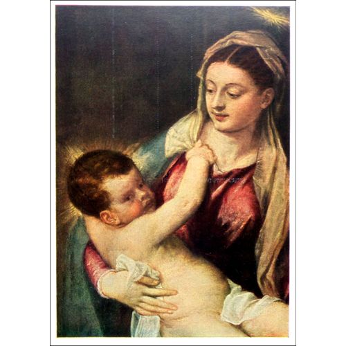 Titien Tiziano Lot Cartes Postales Tableaux Peinture Maria