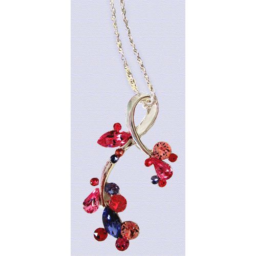 Pendentif Rose Sertis De Cristaux Swarovski