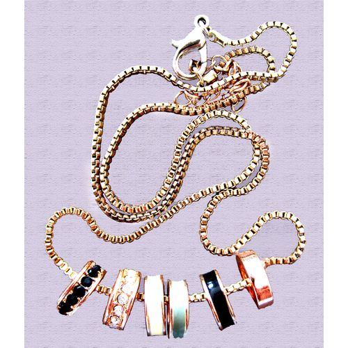 Collier "Élégance" Anneaux Sur Chainette