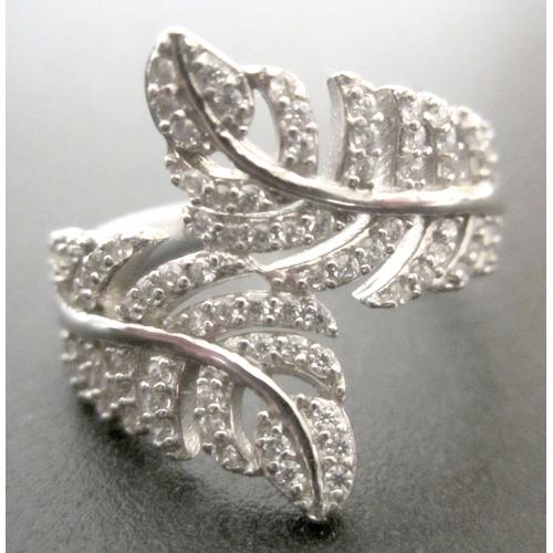 Bague " Feuille" En Argent 925 . Maty