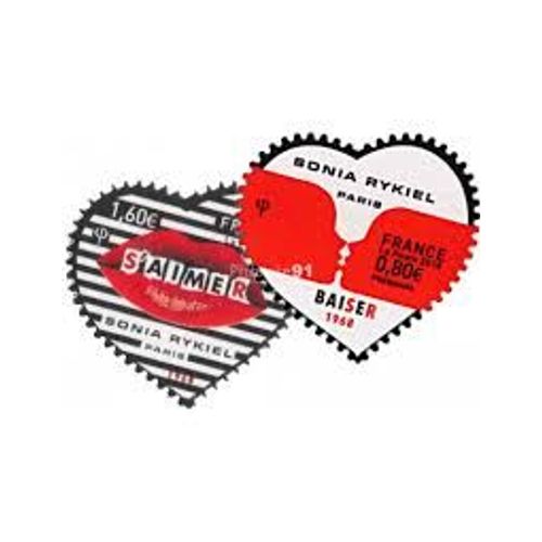 Saint Valentin : Coeurs Sonia Rykiel La Paire Année 2018 N° 5198 5199 Yvert Et Tellier Luxe