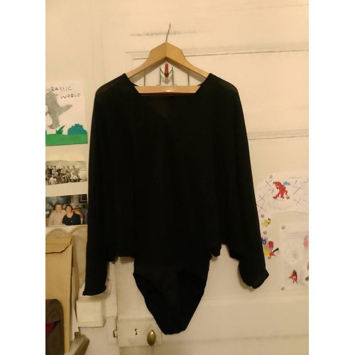 Body Noir Manches Chauve-Souris 36 S Zara Collection.