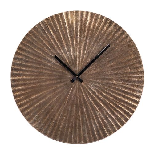 Horloge en métal soleil or 45 cm