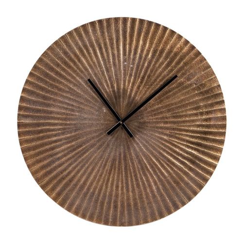 Horloge en métal soleil or 59 cm